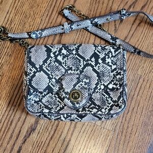 Ralph Lauren Leather Crossbody, Snake Skin Embossed Leather, Never Worn!!!